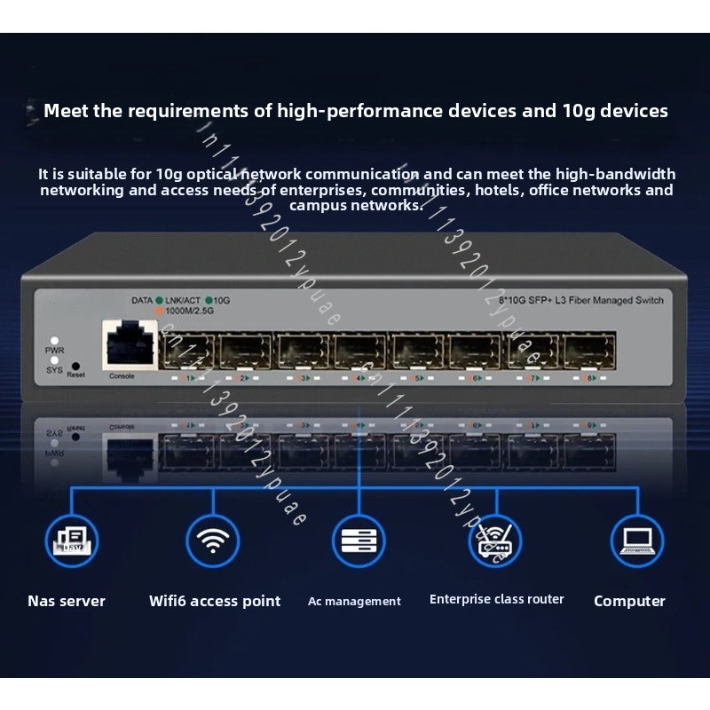 Sfp+ 10G Managed Switch 8 Port - Switch Jaringan Terkelola 8 Port 10G