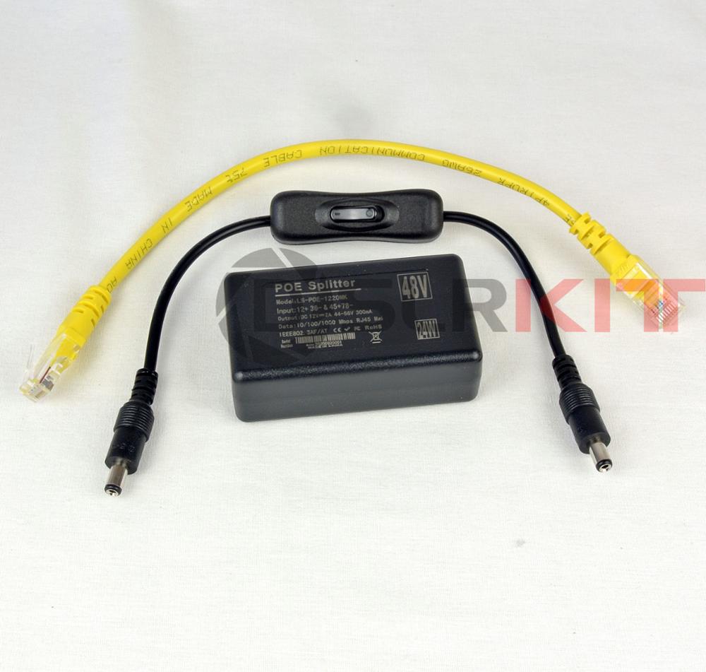Active Poe Splitter Gigabit 12V 2A - DSLRKIT Gigabit 12V2A Aktif PoE Splitter